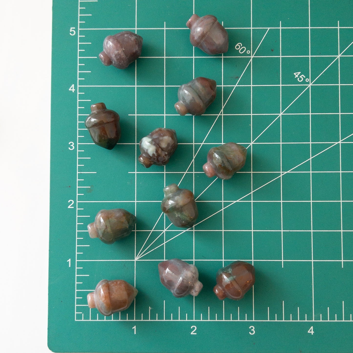 Mini Sea Jasper Acorn