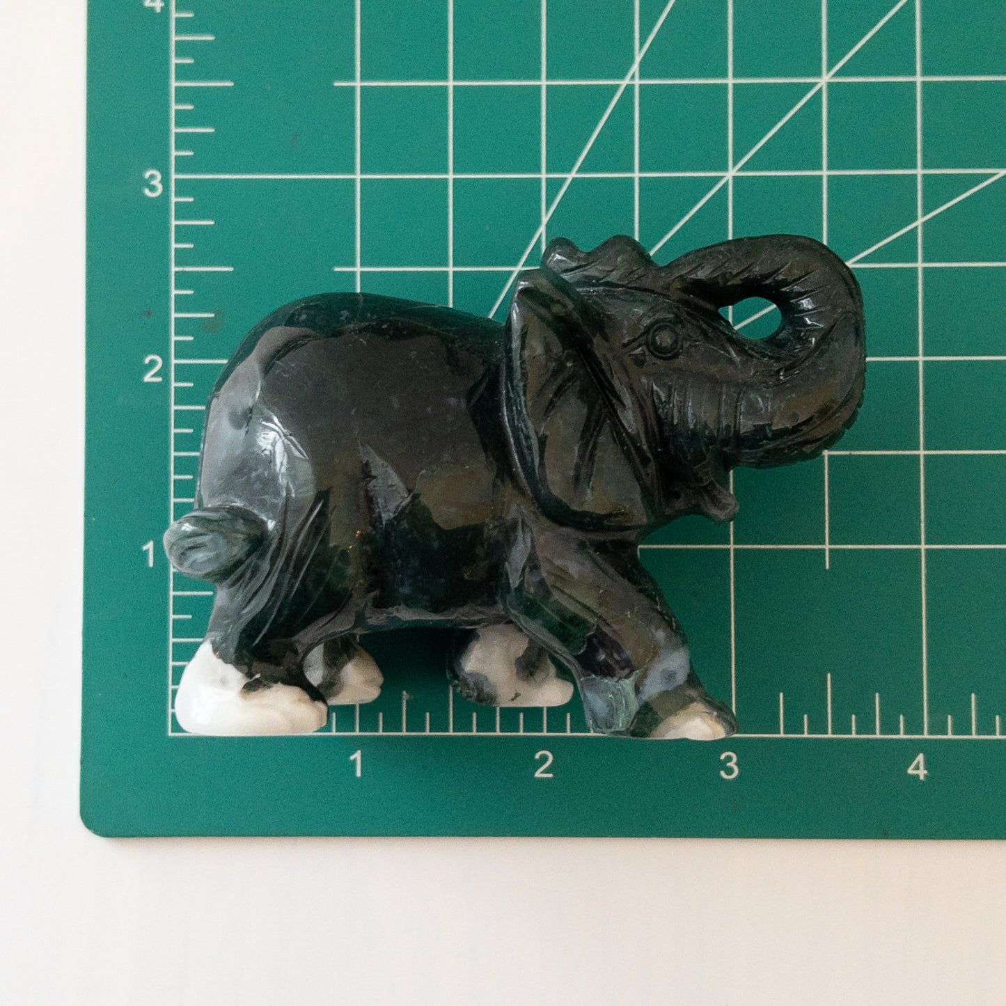 Moss Agate Elephant