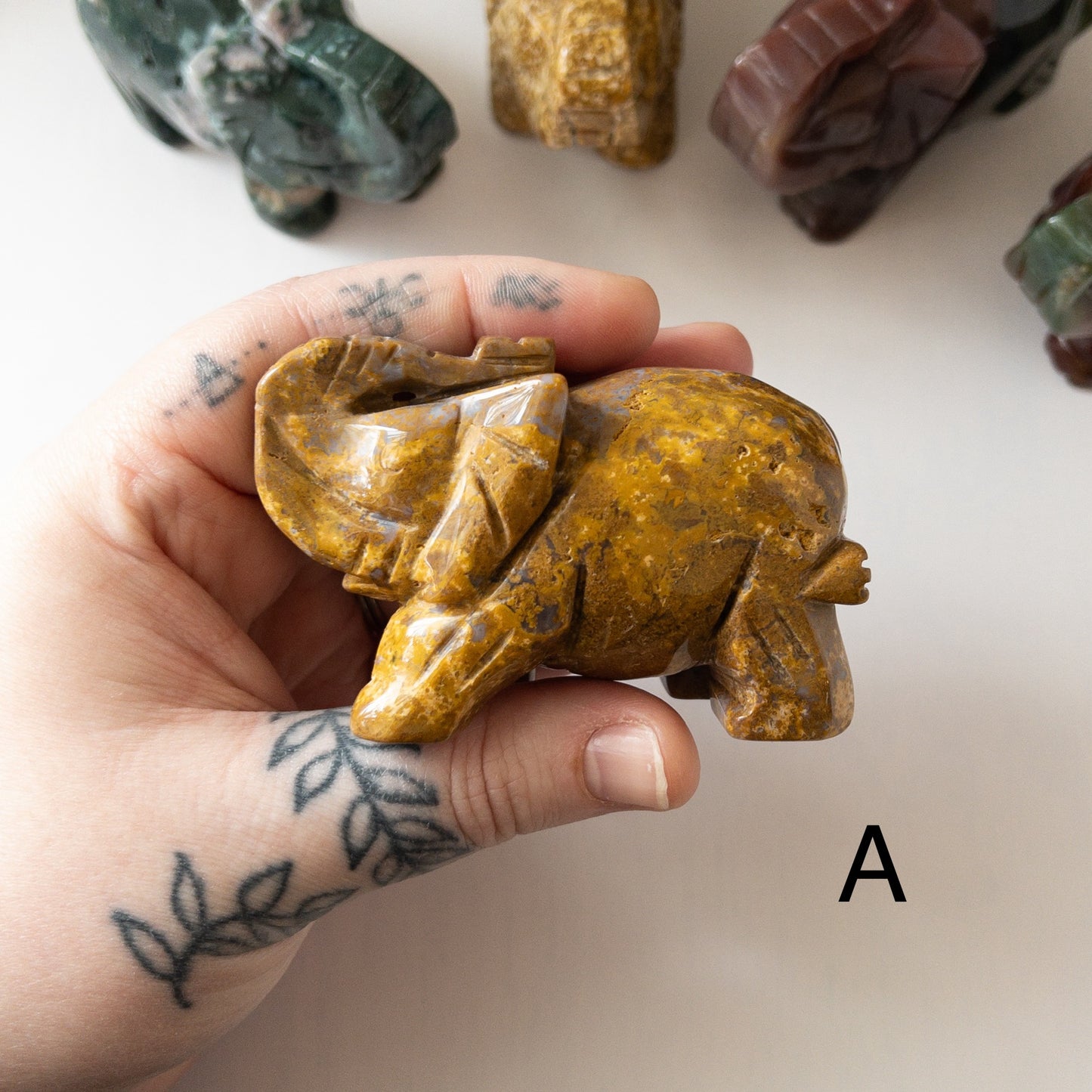 Mixed Jasper Elephants A-E