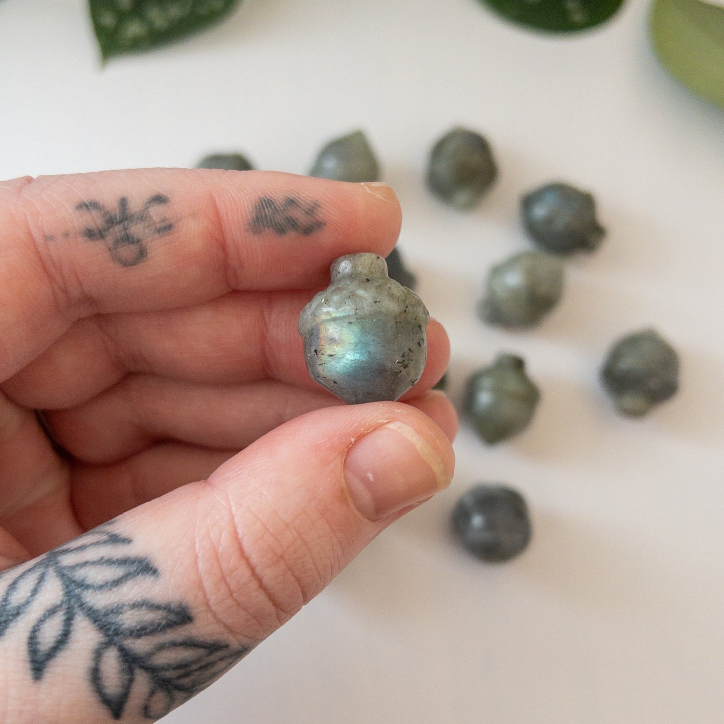 Mini Labradorite Acorn