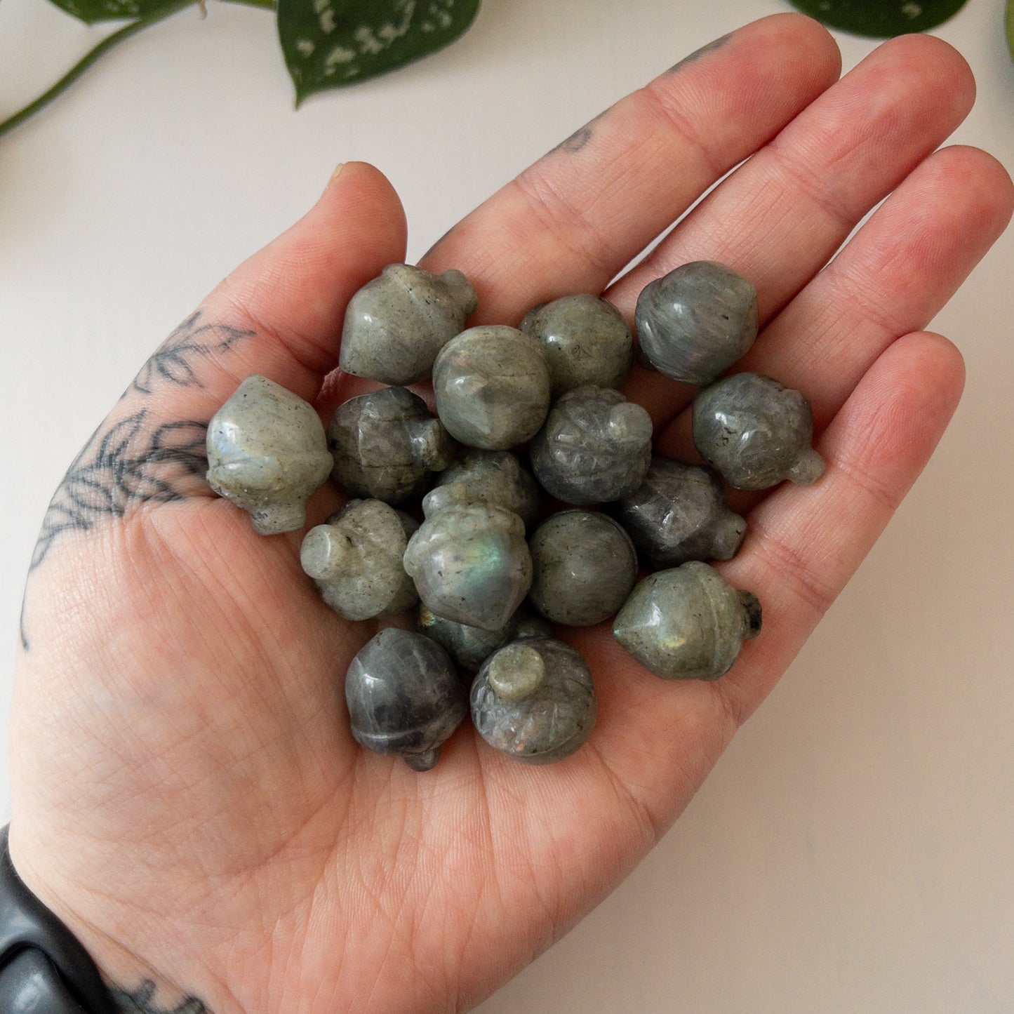 Mini Labradorite Acorn