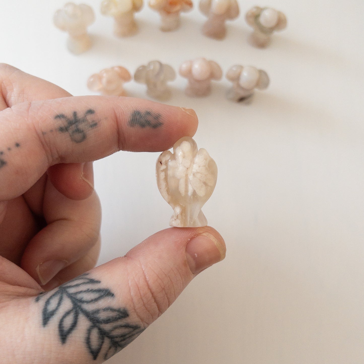 Mini Flower Agate Angel