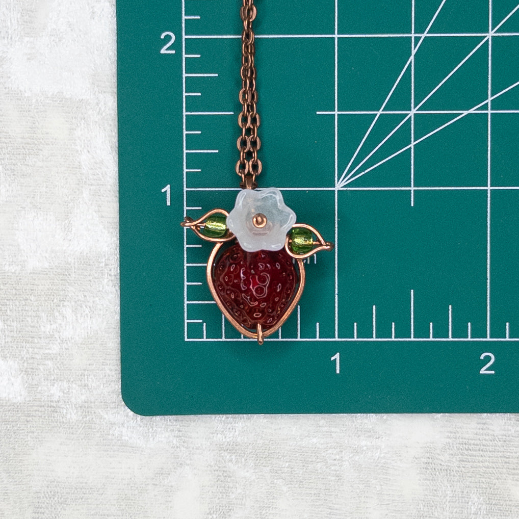 “Summer Harvest” Glass Fruit Wrapped Bare Copper Pendants