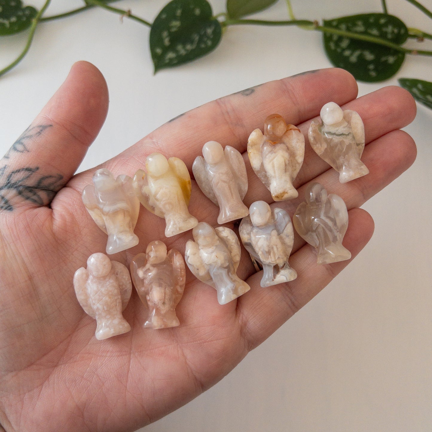 Mini Flower Agate Angel