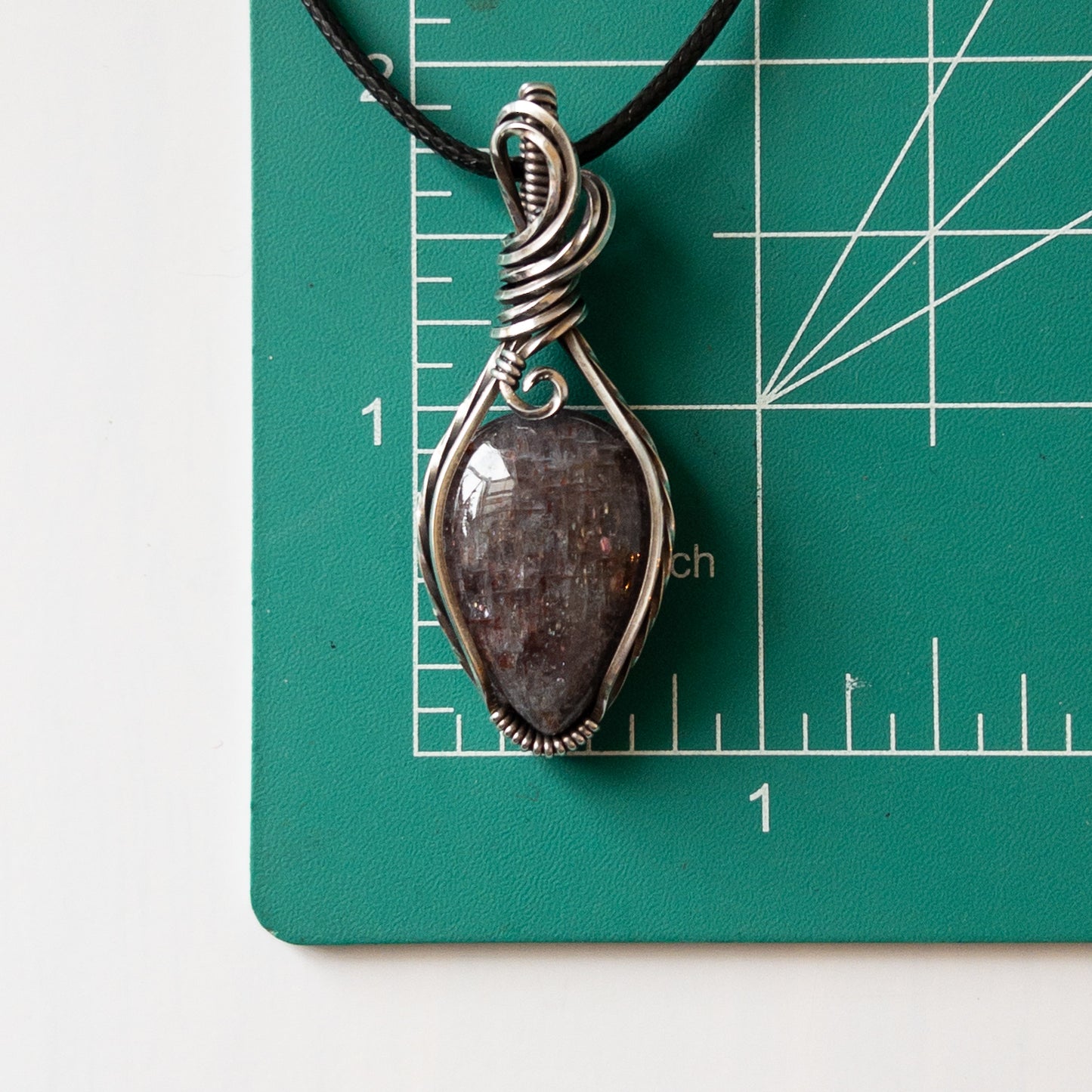 Iolite & Sterling Silver Wrapped Pendant
