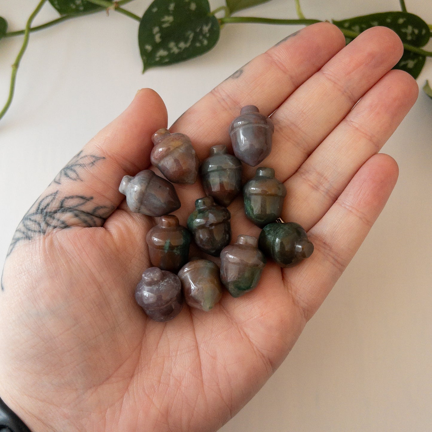 Mini Sea Jasper Acorn