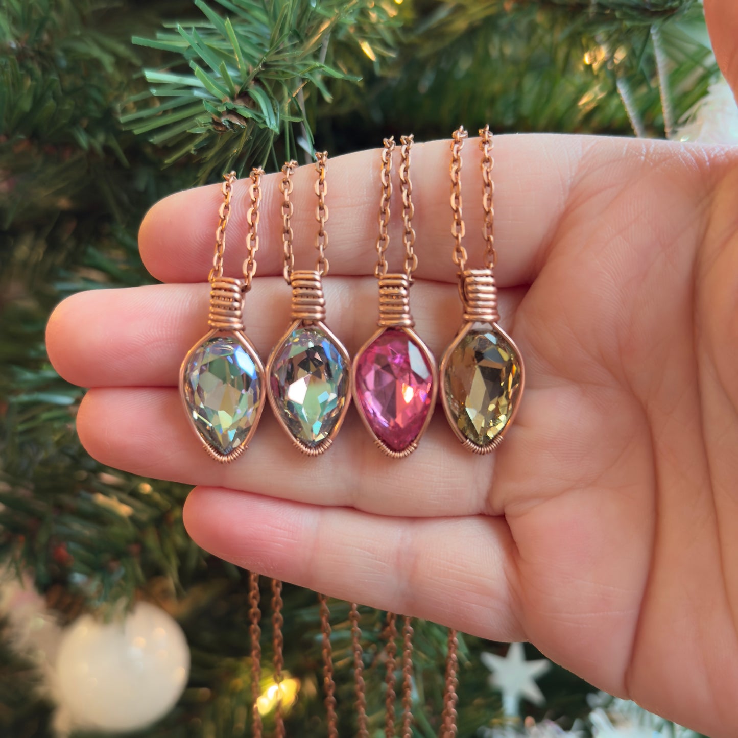 Vintage Glass Jewel Christmas “Light” Pendants (collection 2)