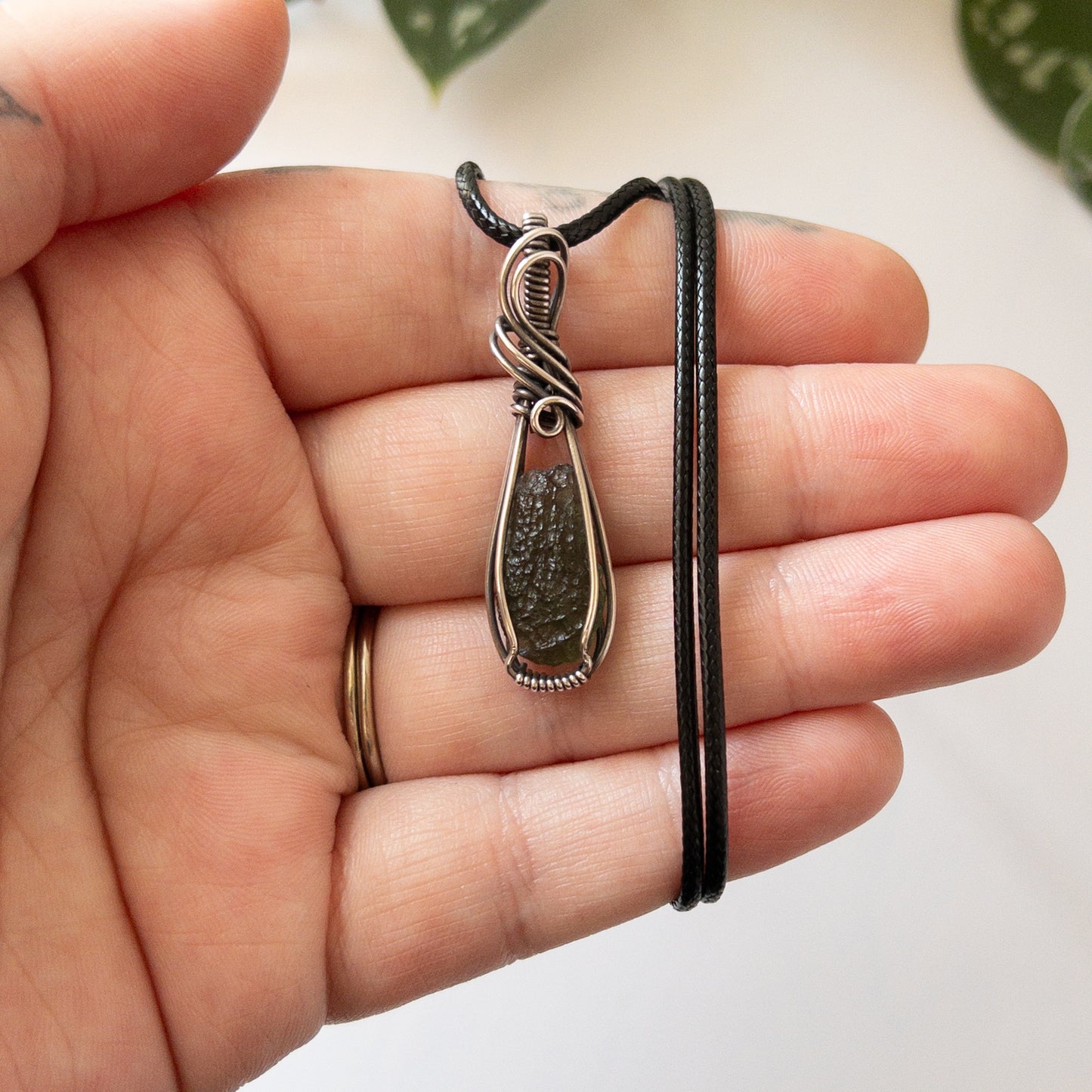 1 Gram Moldavite & Sterling Silver Wrapped Pendant