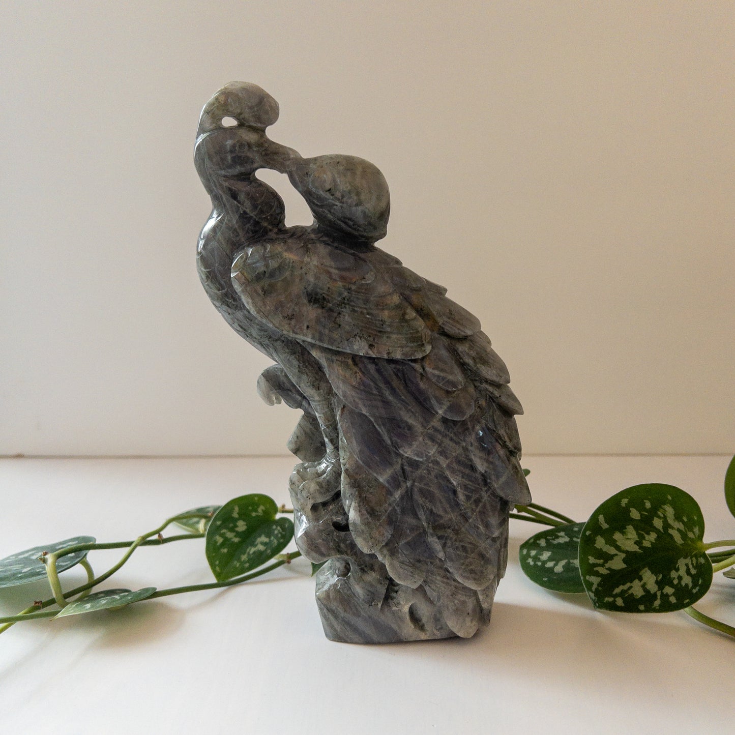 Purple Labradorite Phoenix Breathing Fire