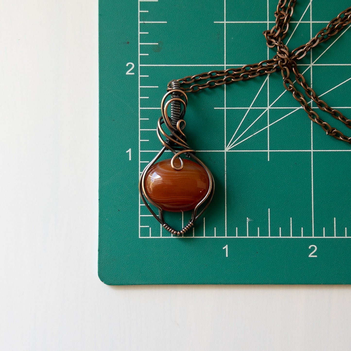 Carnelian Copper Pendant