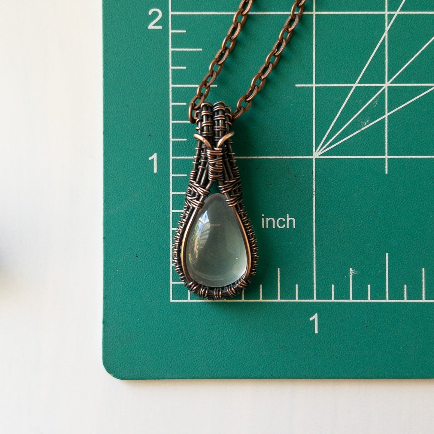 Rose Quartz Copper Pendant