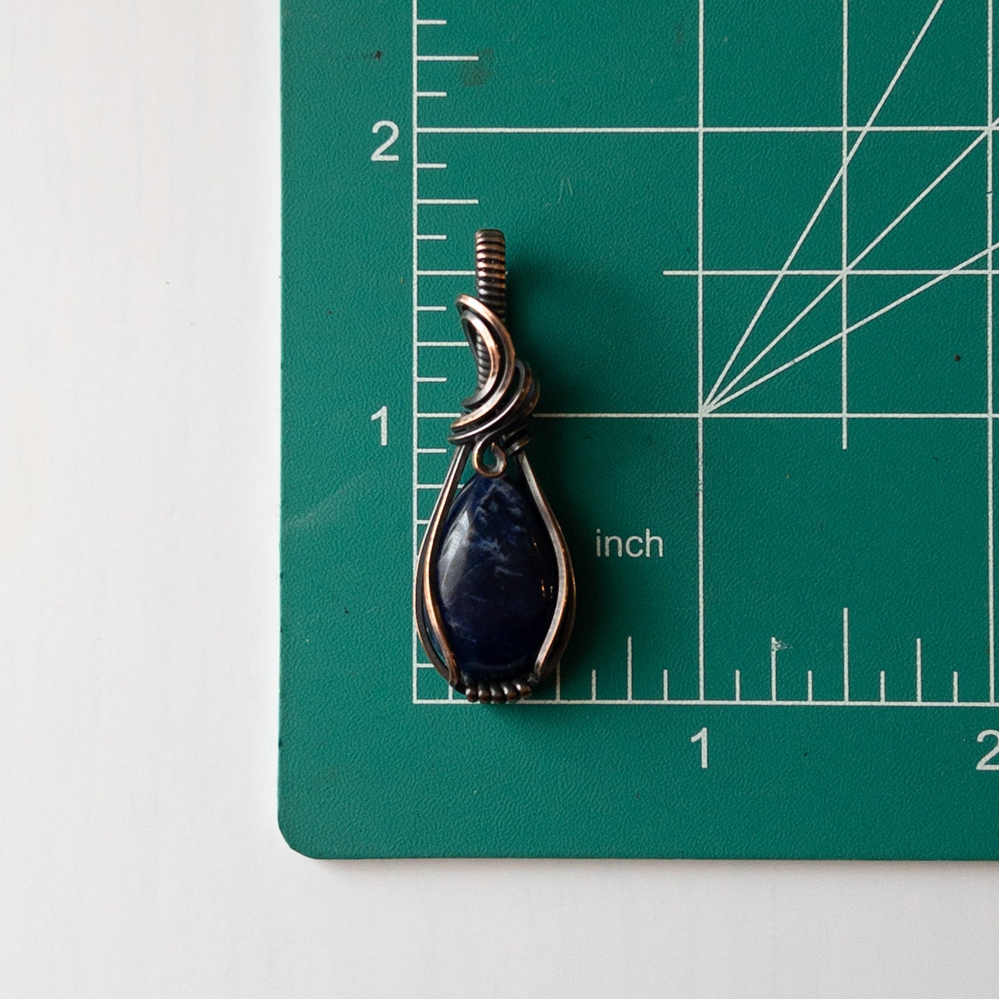 Sodalite Copper Wrapped Pendant