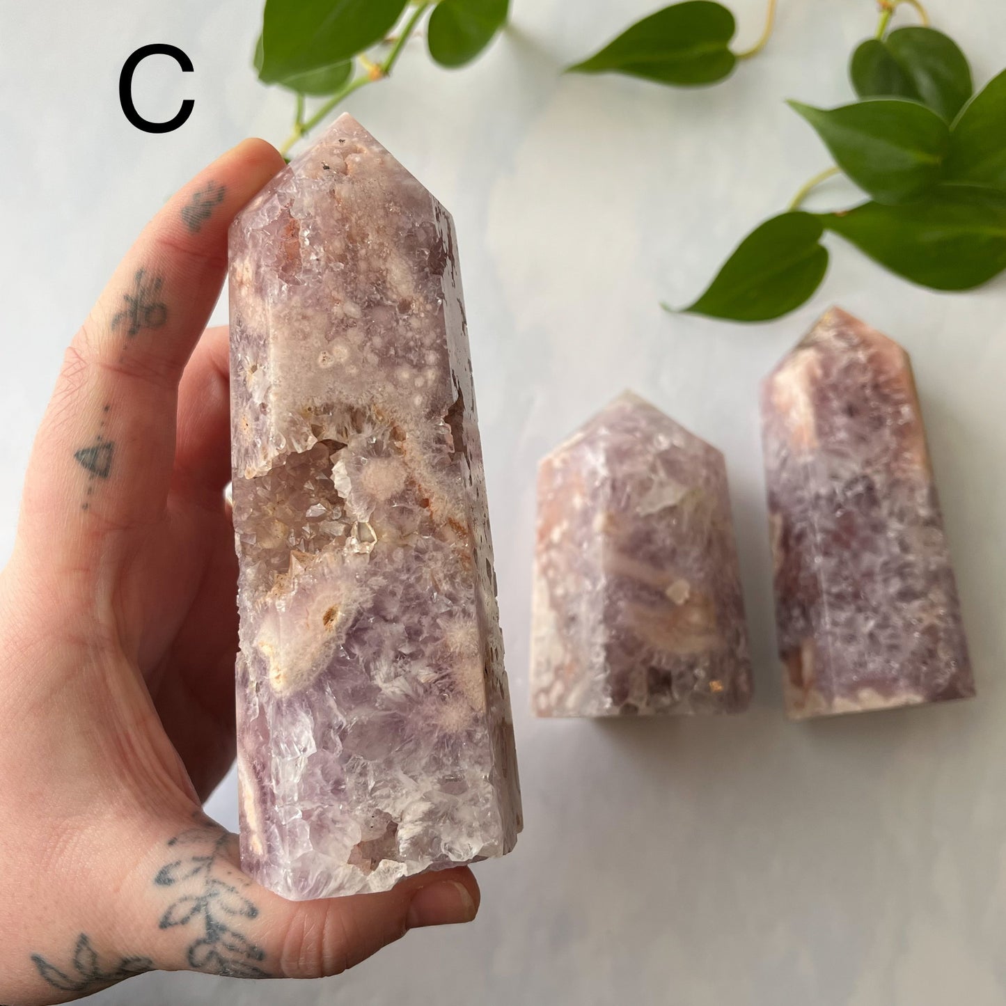Amethyst Flower Agate Statement Tower • You Choose