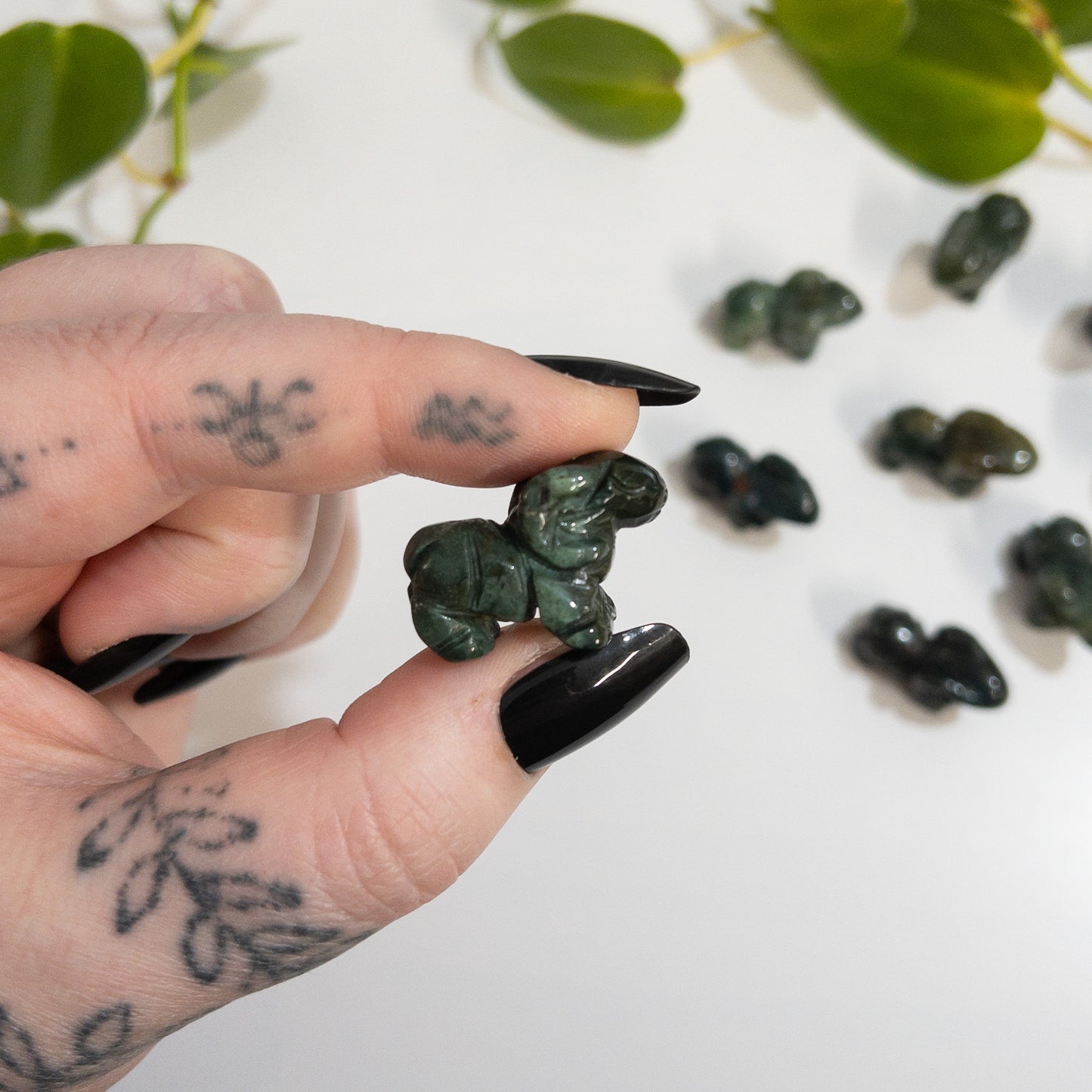 Mini Moss Agate Ram / Goat