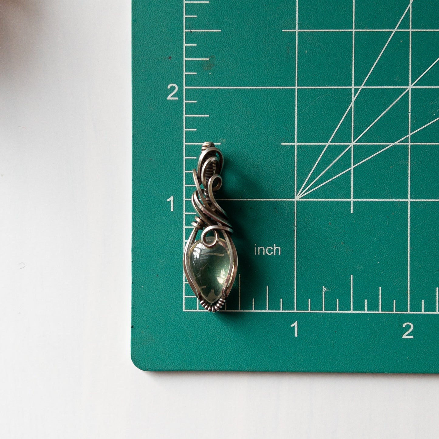 Natural Citrine Antiqued Sterling Silver Pendant