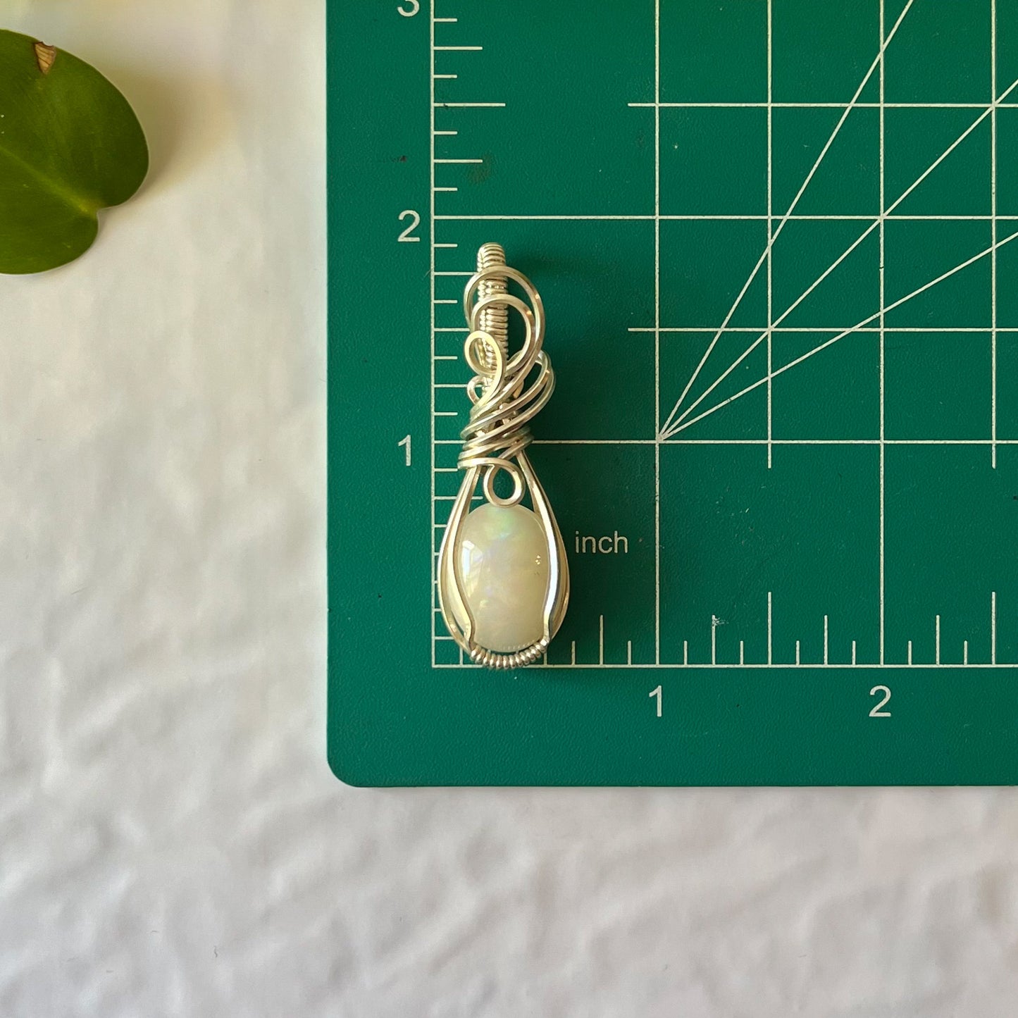 Ethiopian Opal Wrapped Sterling Silver Pendant