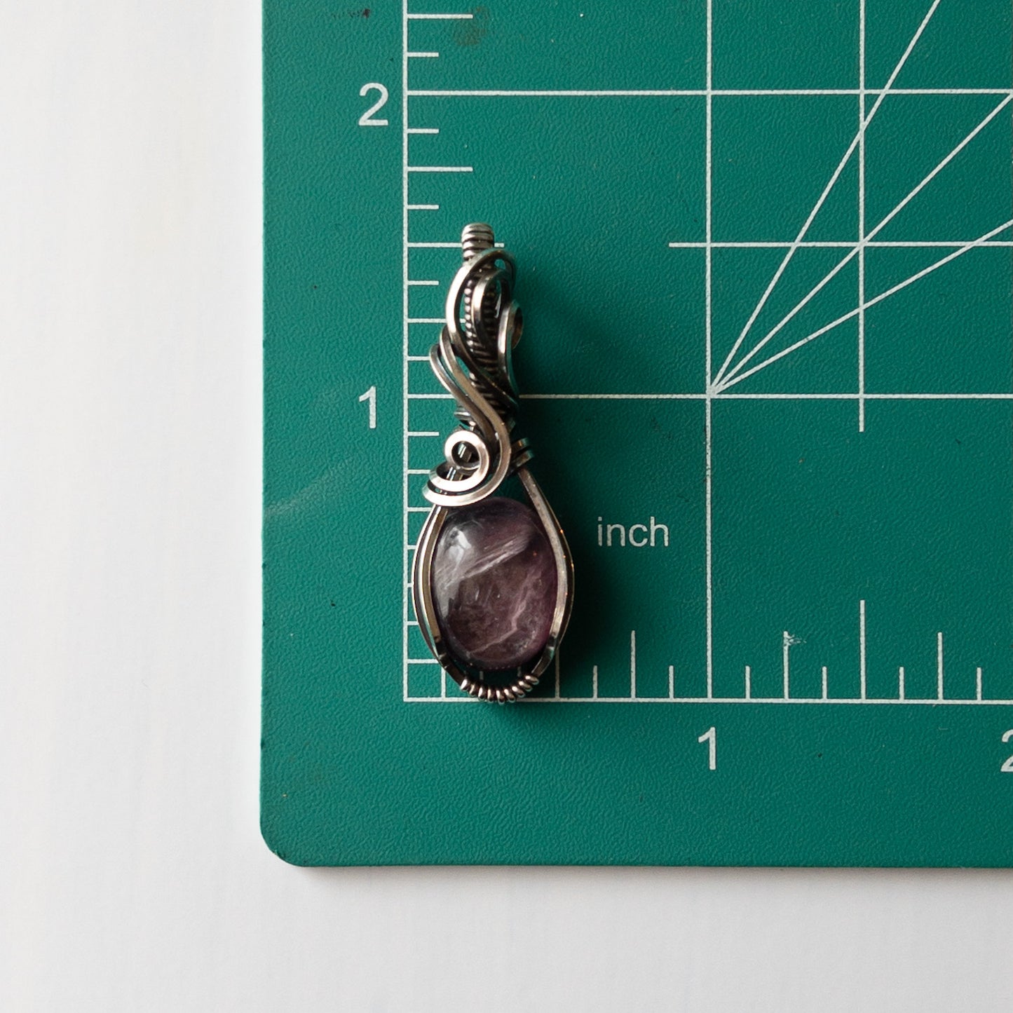 Gemmy Lepidolite Sterling Silver Wrapped Pendant