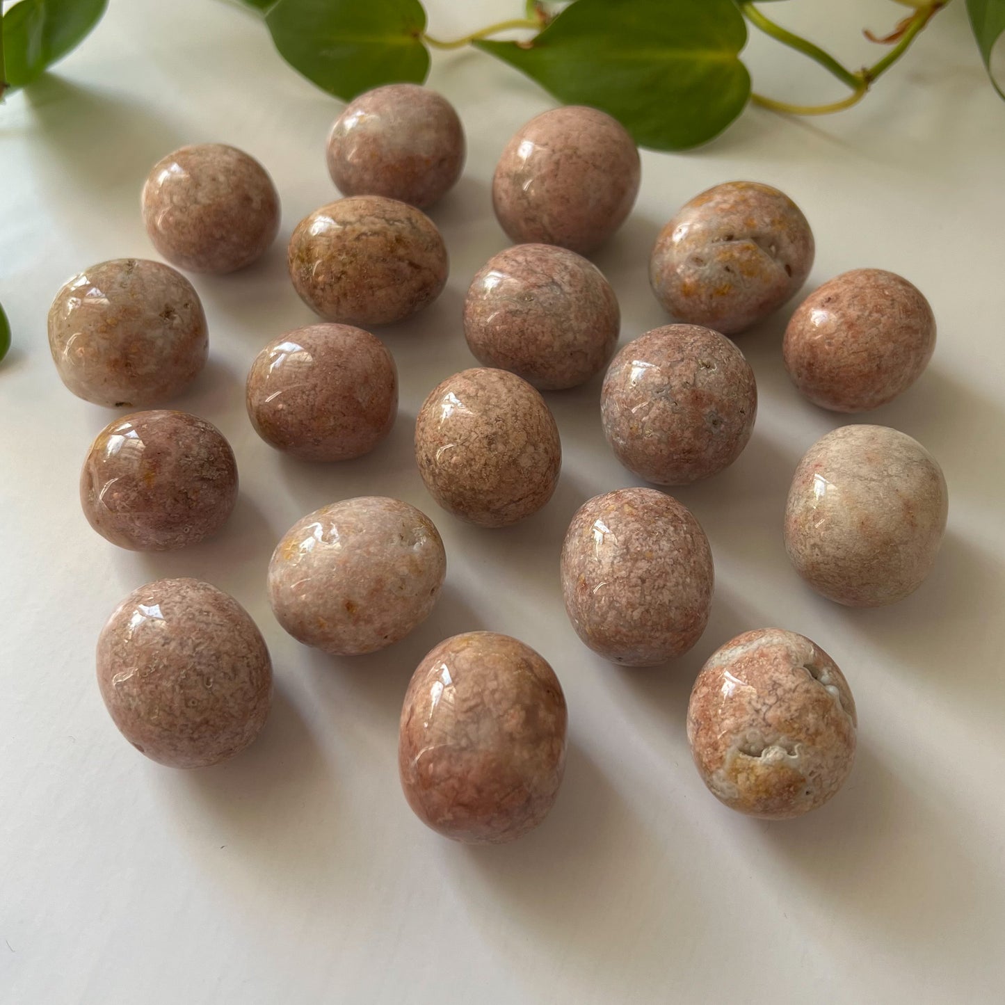 Pink Moss Agate Tumble