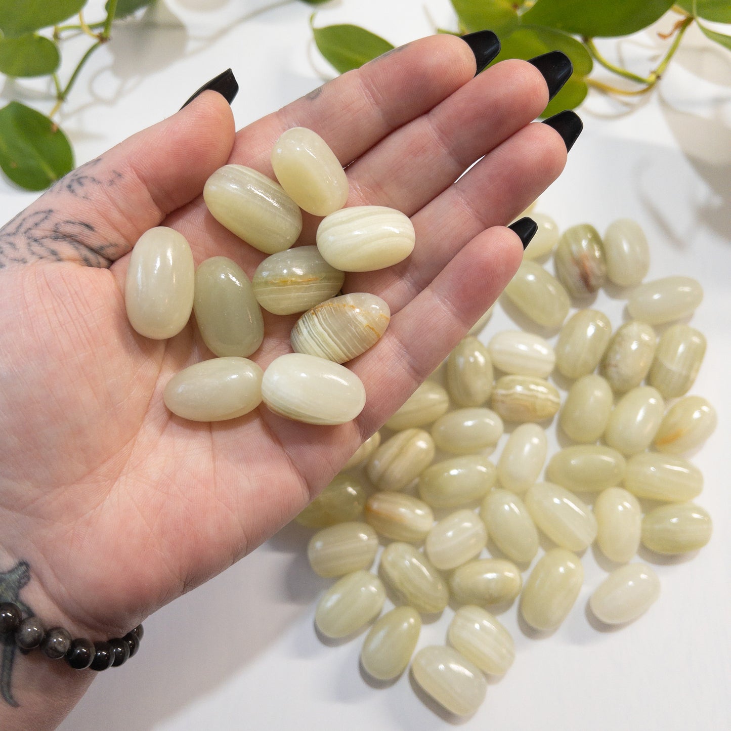 Banded Green Calcite Tumble