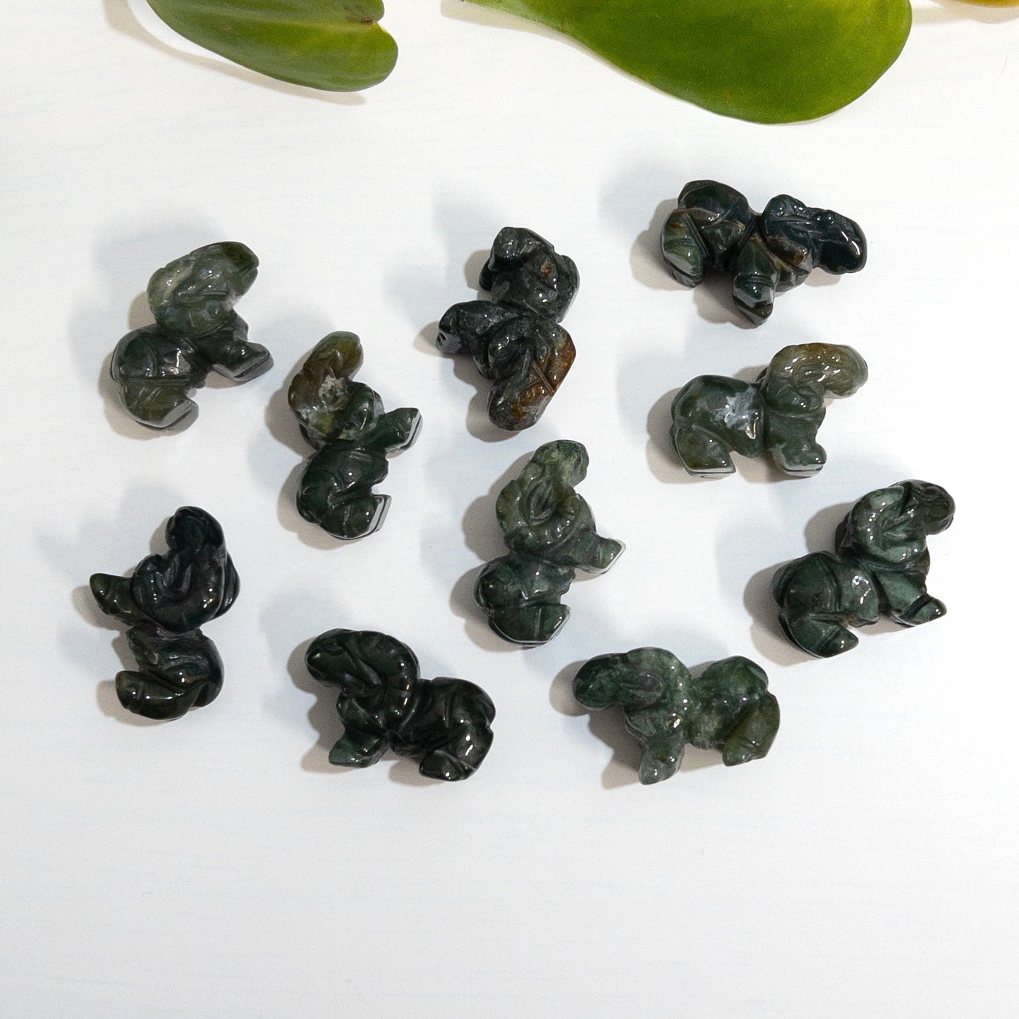 Mini Moss Agate Ram / Goat