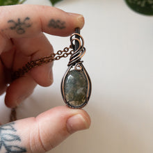 Load image into Gallery viewer, Moss Agate &amp; Copper Wrapped Pendant
