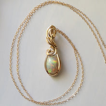 Load image into Gallery viewer, Mnemosyne - Opal &amp; Gold Fill Wire Wrapped Pendant
