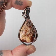 Load image into Gallery viewer, Brecciated Jasper Antiqued Copper Wrapped Pendant
