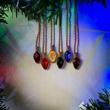 Load image into Gallery viewer, Vintage Glass Jewel Christmas “Light” Pendants
