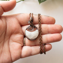 Load image into Gallery viewer, Moonstone Moon &amp; Copper Wrapped Pendant
