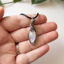 Load image into Gallery viewer, Moonstone &amp; Sterling Silver Wrapped Pendant
