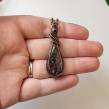 Load image into Gallery viewer, Eudialyte &amp; Copper Wrapped Pendant
