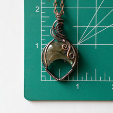 Load image into Gallery viewer, Labradorite Moon &amp; Copper Wrapped Pendant
