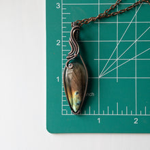 Load image into Gallery viewer, Teardrop Labradorite &amp; Copper Wrapped Pendant
