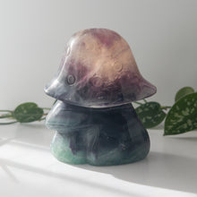 Load image into Gallery viewer, XL Rainbow Fluorite Mushroom With Spots
