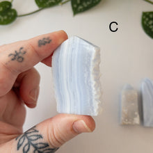 Load image into Gallery viewer, Blue Lace Agate Raw Edge Obelisk
