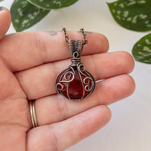 Load image into Gallery viewer, Pumpkin Pendant - Carnelian &amp; Copper B
