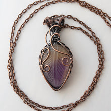 Load image into Gallery viewer, Ametrine “Fairy Leaf” Antiqued Copper Wrapped Pendant
