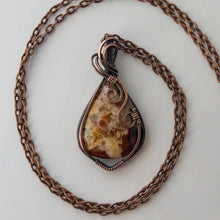 Load image into Gallery viewer, Brecciated Jasper Antiqued Copper Wrapped Pendant
