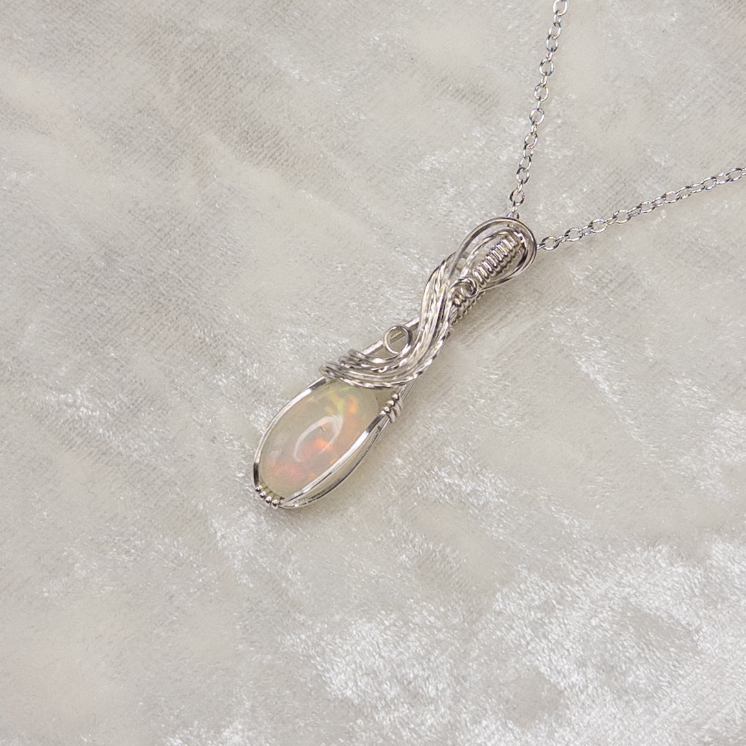 3ct. Ethiopian Opal .925 Sterling Silver Pendant