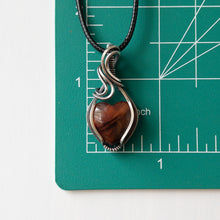 Load image into Gallery viewer, Fire Quartz Heart &amp; Sterling Silver Wrapped Pendant
