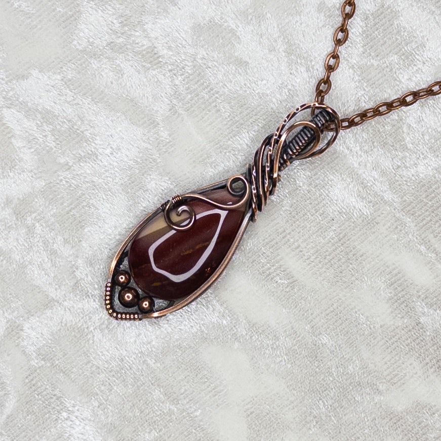 Mookaite Antiqued Copper Pendant