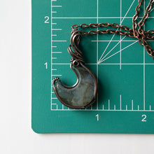 Load image into Gallery viewer, Labradorite Moon &amp; Copper Wrapped Pendant
