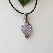 Load image into Gallery viewer, Lavender Chalcedony &amp; Sterling Silver Wrapped Pendant
