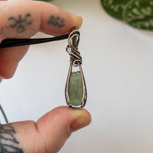 Load image into Gallery viewer, 1 Gram Moldavite &amp; Sterling Silver Wrapped Pendant
