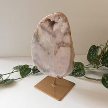 Load image into Gallery viewer, Druzy Pink Amethyst Slab &amp; Stand - Brazil
