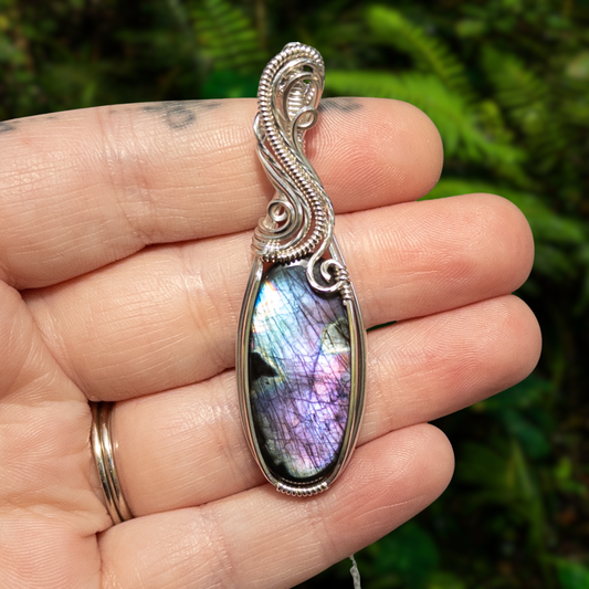 Purple & Blue Lab .925 Sterling Silver Pendant