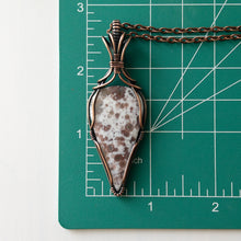 Load image into Gallery viewer, Speckled Agate Copper Wrapped Pendant
