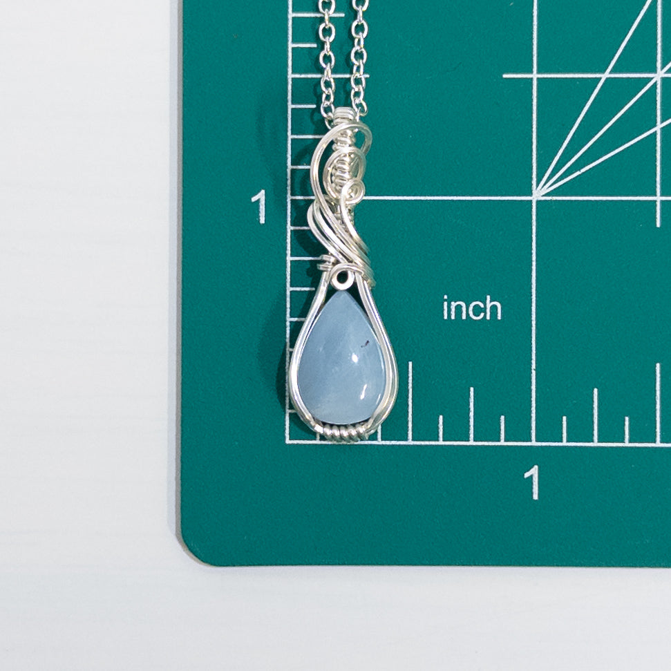 Blue Opal Sterling Silver Pendant