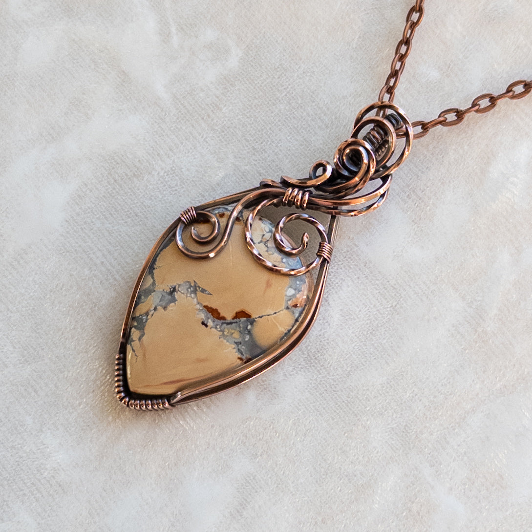 Maligano Jasper Antiqued Copper Pendant
