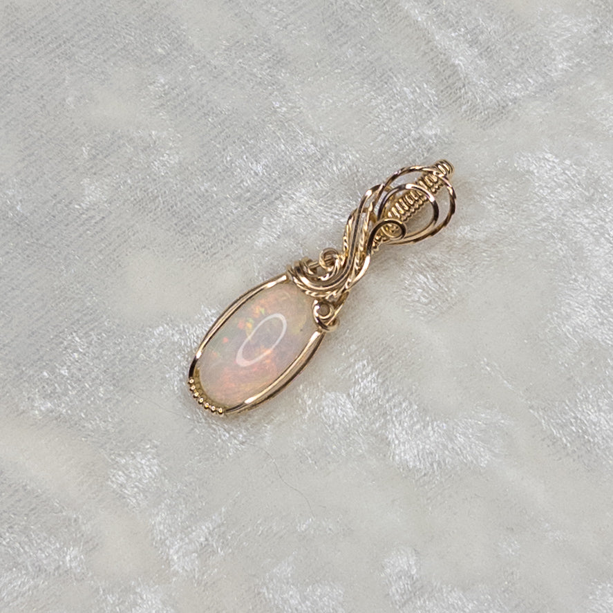 4ct. Ethiopian Opal & 14K. Gold-Filled Pendant